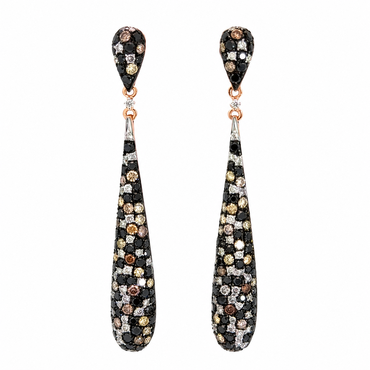 EFFY 14K Rose Gold Multi-Color Diamond Drop Earrings
