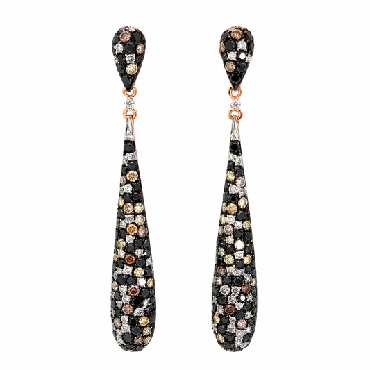 EFFY 14K Rose Gold Multi-Color Diamond Drop Earrings