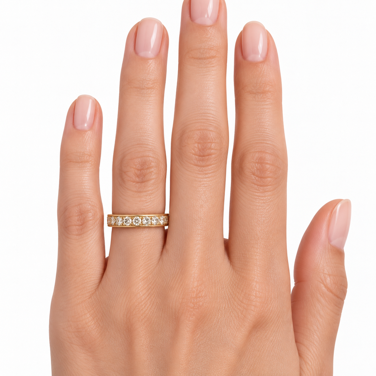 14K Yellow Gold Diamond Eternity Band