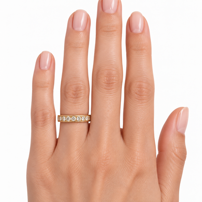 14K Yellow Gold Diamond Eternity Band