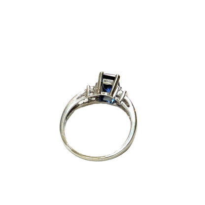 Elegant White Gold Sapphire Ring