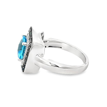 Le Vian 14K White Gold Blue Topaz, Sapphire & Diamond Ring