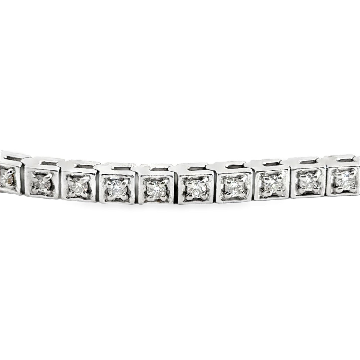 14K White Gold & Diamond Tennis Bracelet