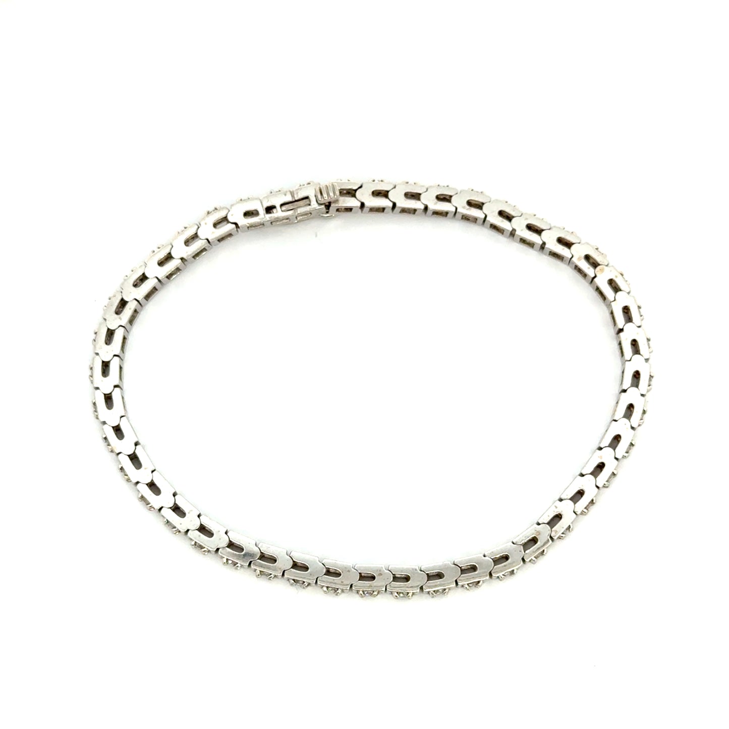 14K White Gold & Diamond Tennis Bracelet