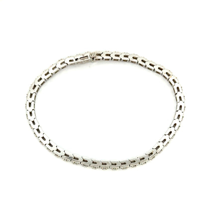 14K White Gold & Diamond Tennis Bracelet