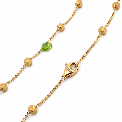 Marco Bicego Multi-Gemstone Station Necklace in 18K Yellow Gold