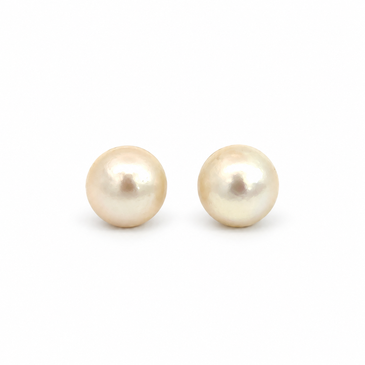 14K Yellow Gold 7mm Near-Round Cultured Pearl Stud Earrings
