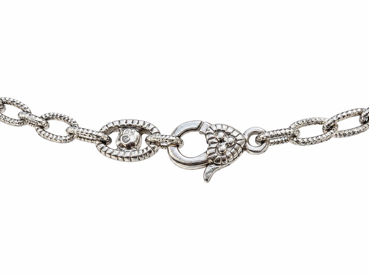 Judith Ripka 18K White Gold Diamond & Pastel Gemstone Six-Charm Necklace, 16.5 Inches