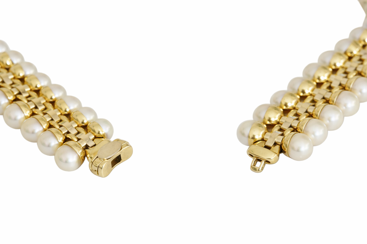 Vintage 1960’s 18K Yellow Gold South Sea Pearl Collar Necklace