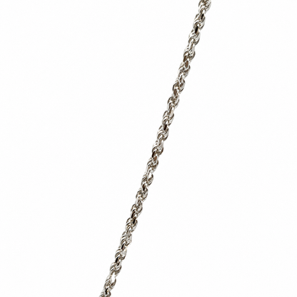 14K White Gold Three-Flower Diamond Cluster Necklace
