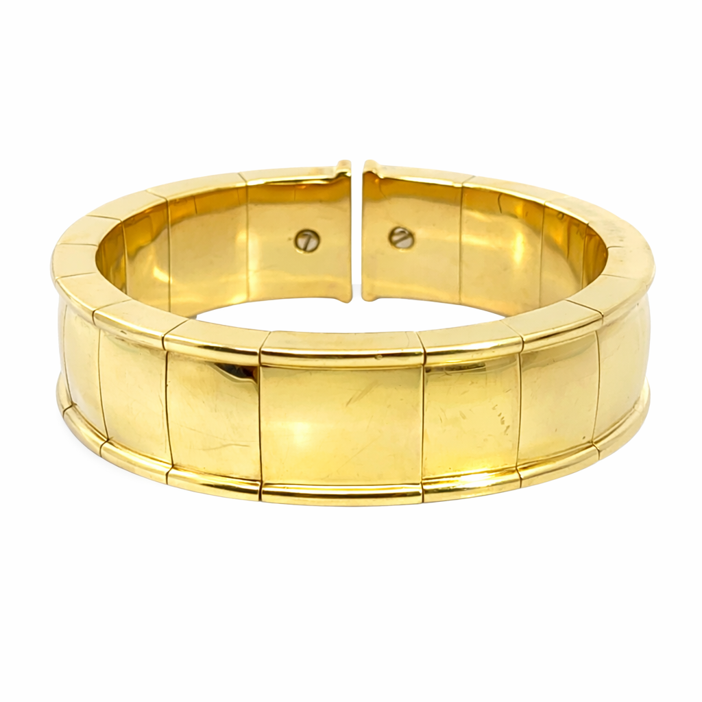 18K Yellow Gold Flex Bangle Bracelet – German Made