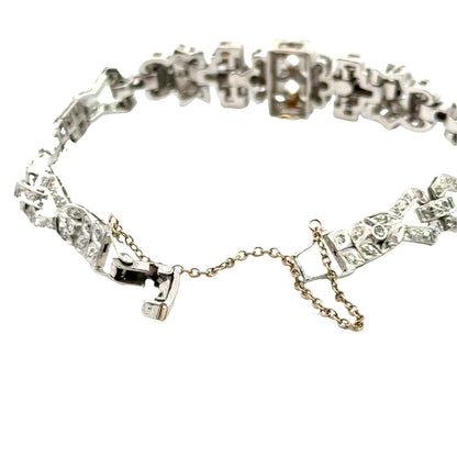 Mid-Century Platinum Diamond Bracelet – Joel Gerber Design