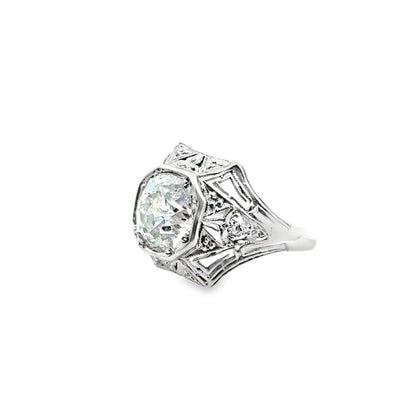 Antique Platinum Diamond Ring – Art Deco Era