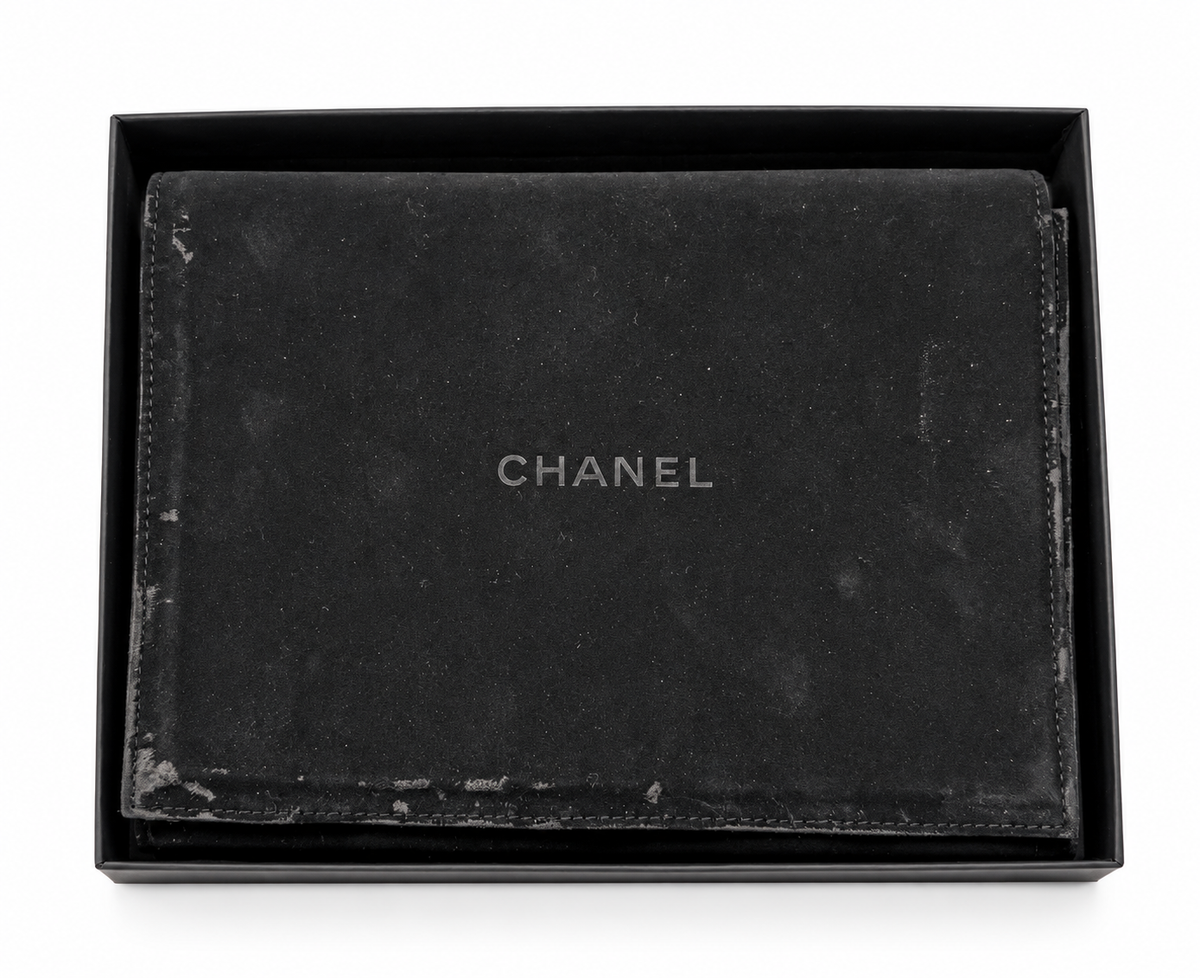 CHANEL A36121 Long Glass Pearl & Crystal Five CC Sautoir Necklace 42” with Original Box