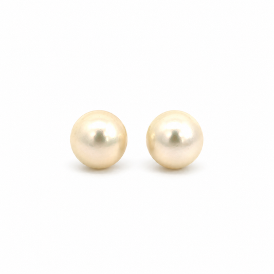 14K Yellow Gold Petite 5mm Pearl Stud Earrings