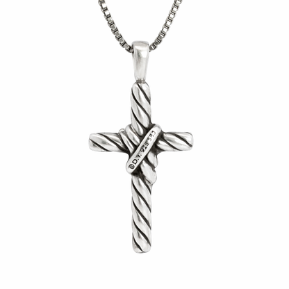 David Yurman X Cross Pendant – Sterling Silver & 14K Yellow Gold