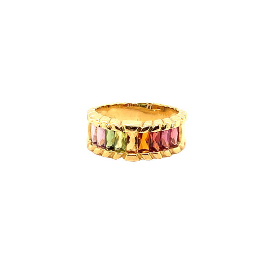 Enchanting Multi-colored Tourmaline Ring