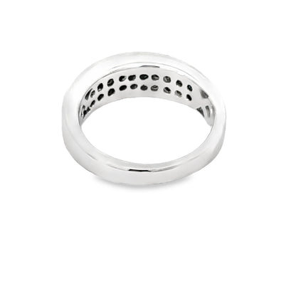 14K White Gold Diamond Men’s Band Ring