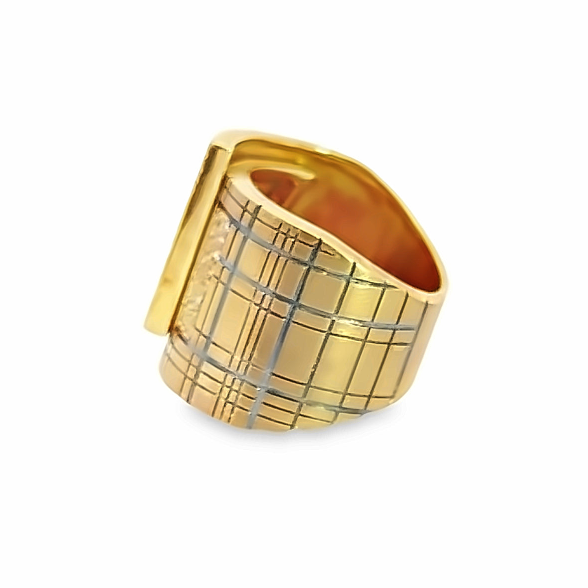 18K Yellow Gold Wrap-Around Ring with Diamonds