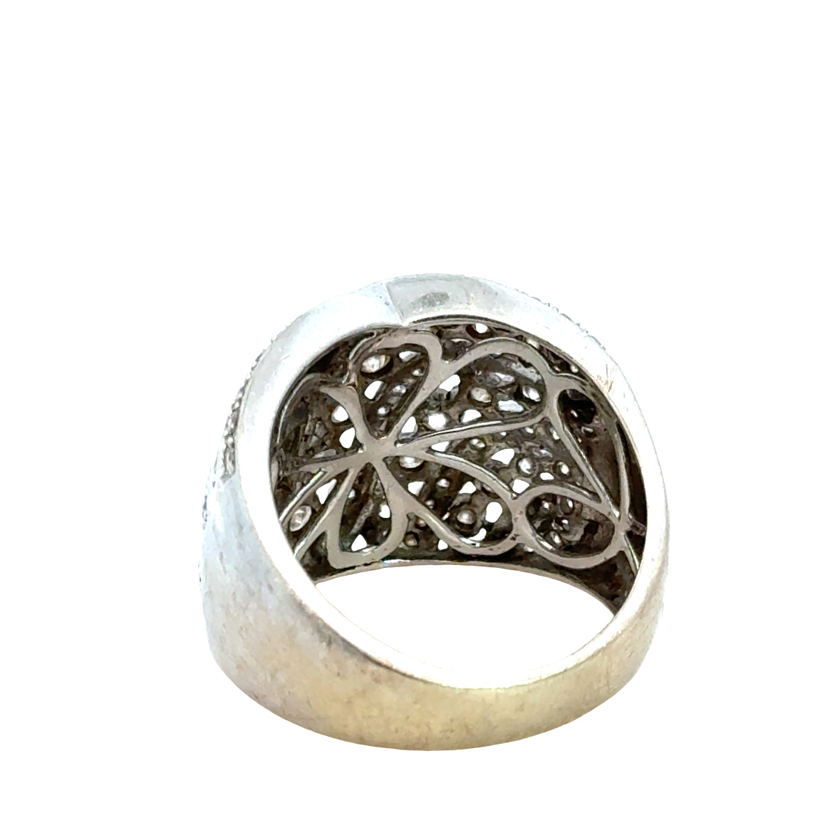 Decadent Wide Diamond Wave Ring – Couture Vintage 1990s