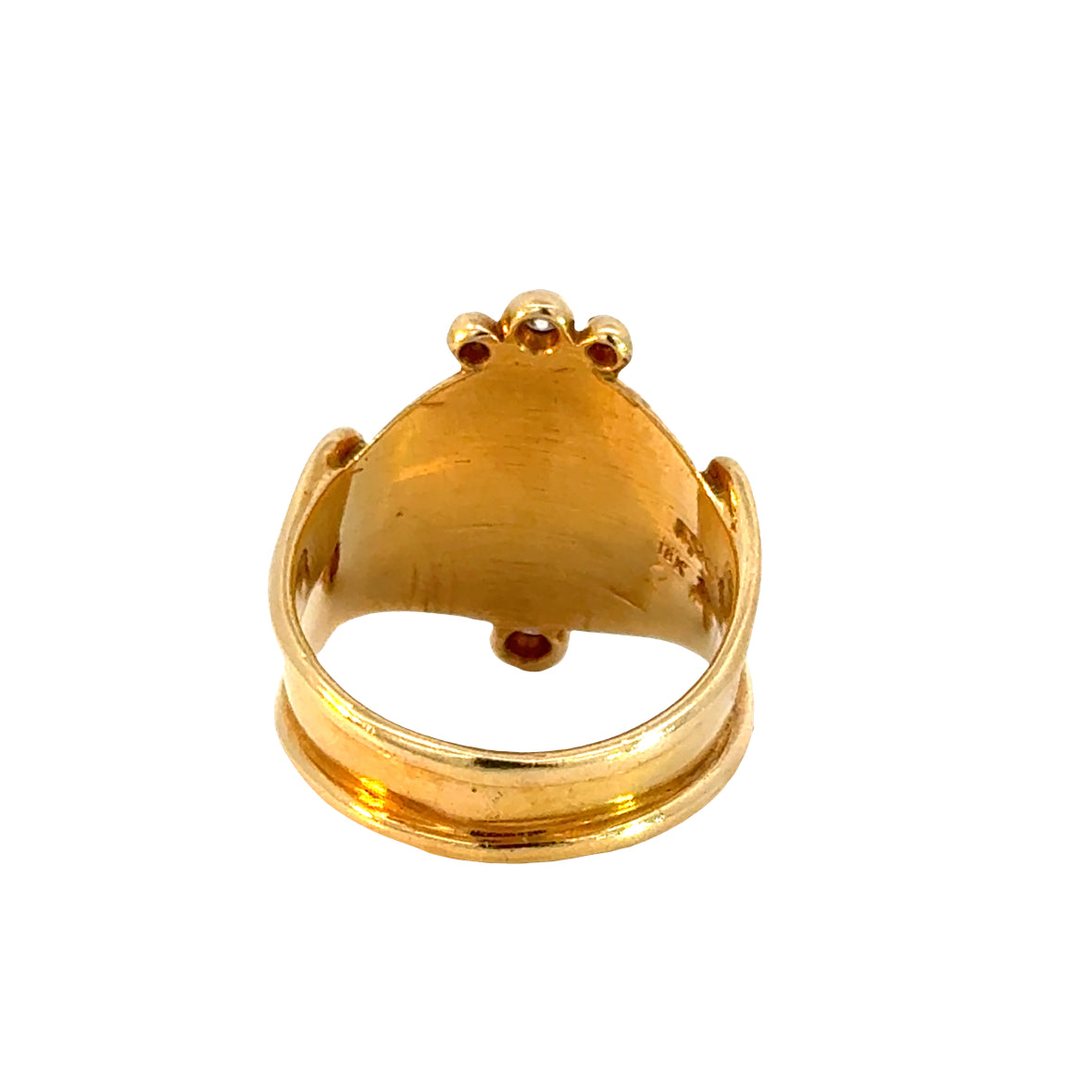 18K Yellow Gold Diamond Initial “M” Ring