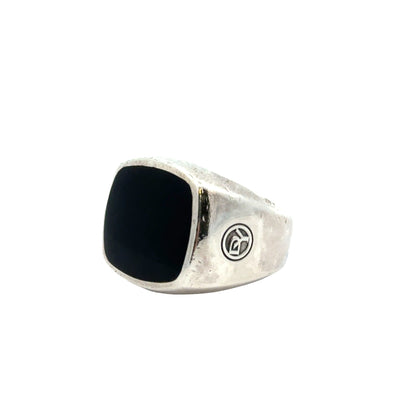 David Yurman Men’s Black Onyx Signet Ring – Sterling Silver