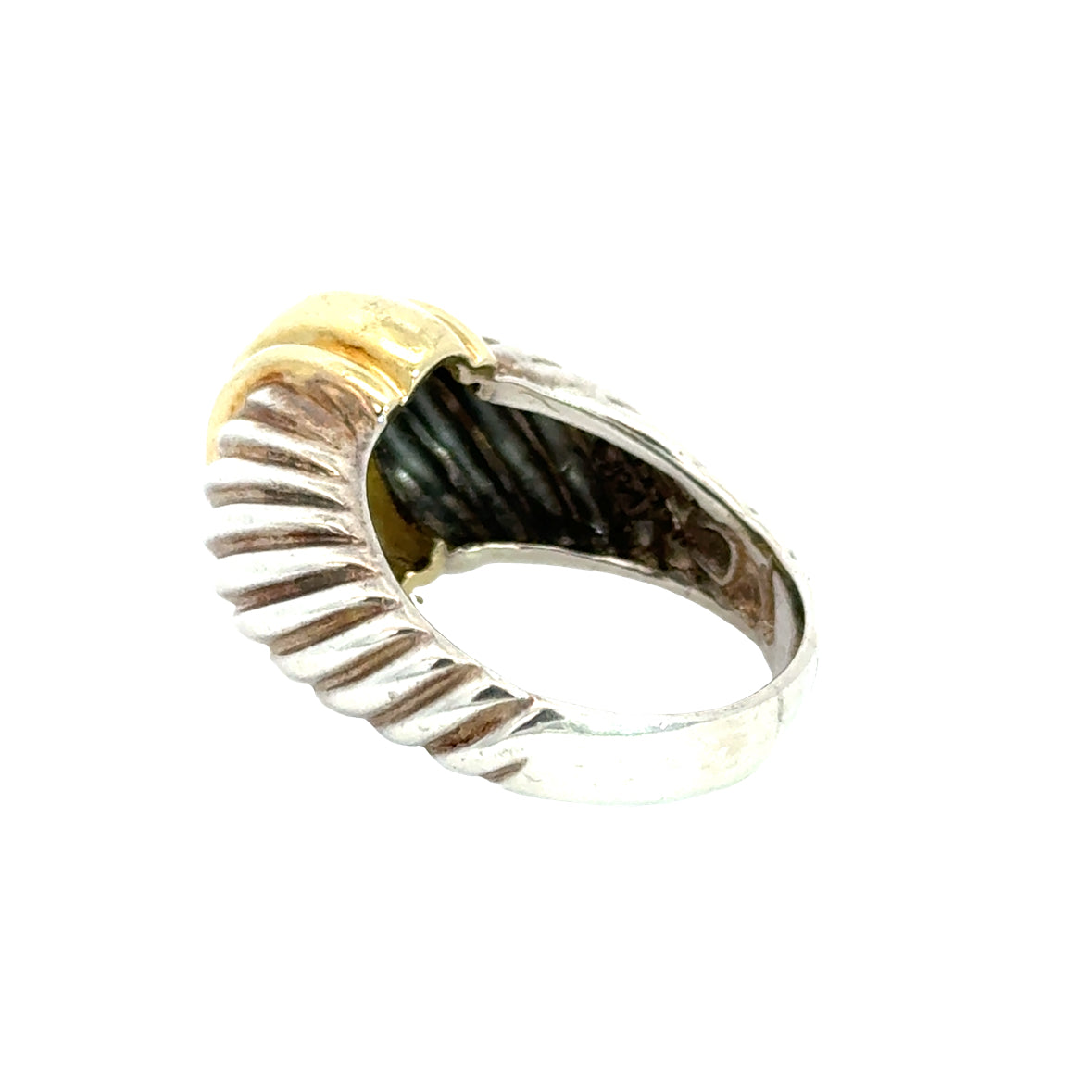 David Yurman Two-Tone Cable Ring in Sterling Silver & 14K Yellow Gold