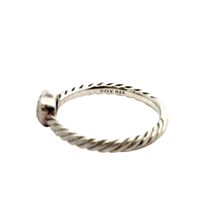 David Yurman Cable Collectibles Heart Ring in Sterling Silver with Pavé Diamonds