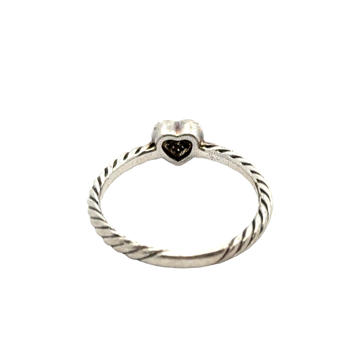 David Yurman Cable Collectibles Heart Ring in Sterling Silver with Pavé Diamonds