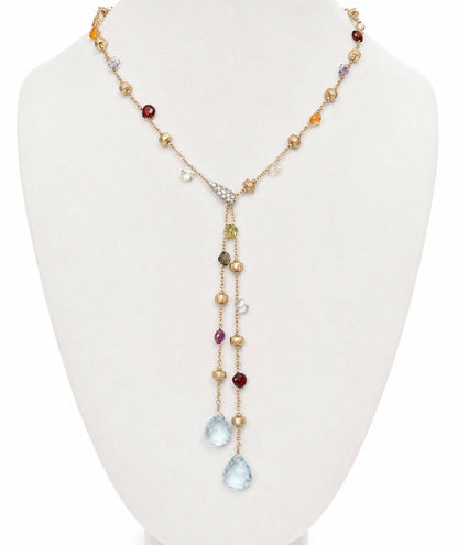 Marco Bicego 18K Yellow Gold Multi-Gemstone & Diamond Necklace
