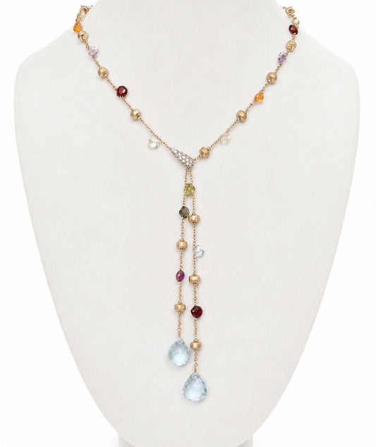 Marco Bicego 18K Yellow Gold Multi-Gemstone & Diamond Necklace
