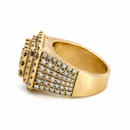 14K Yellow Gold ICEBOX Diamond Statement Ring