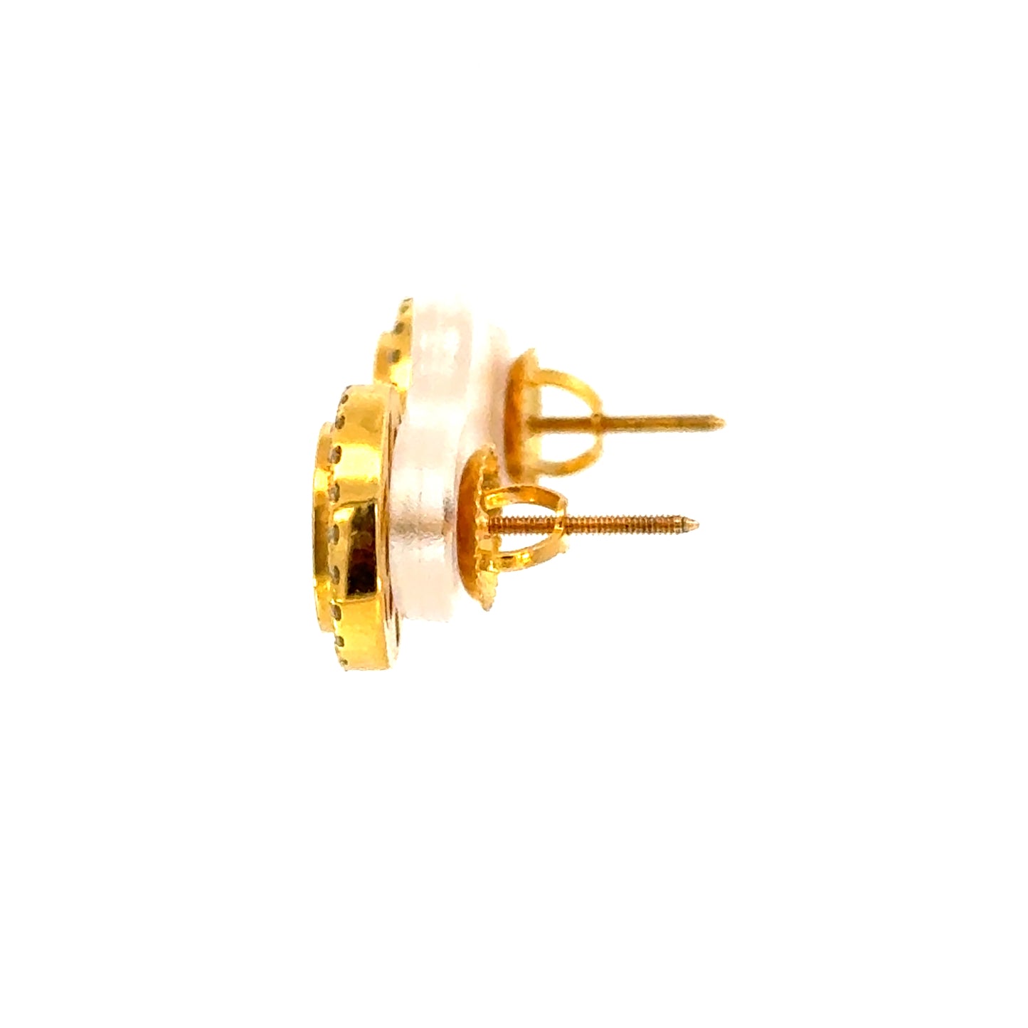14K Gold Diamond Pavé Cluster Stud Earrings