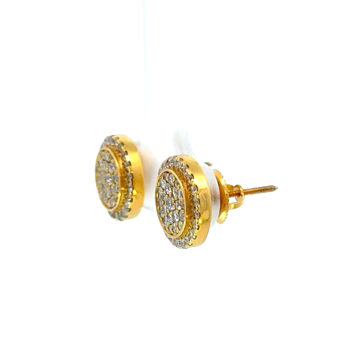 14K Gold Diamond Pavé Cluster Stud Earrings
