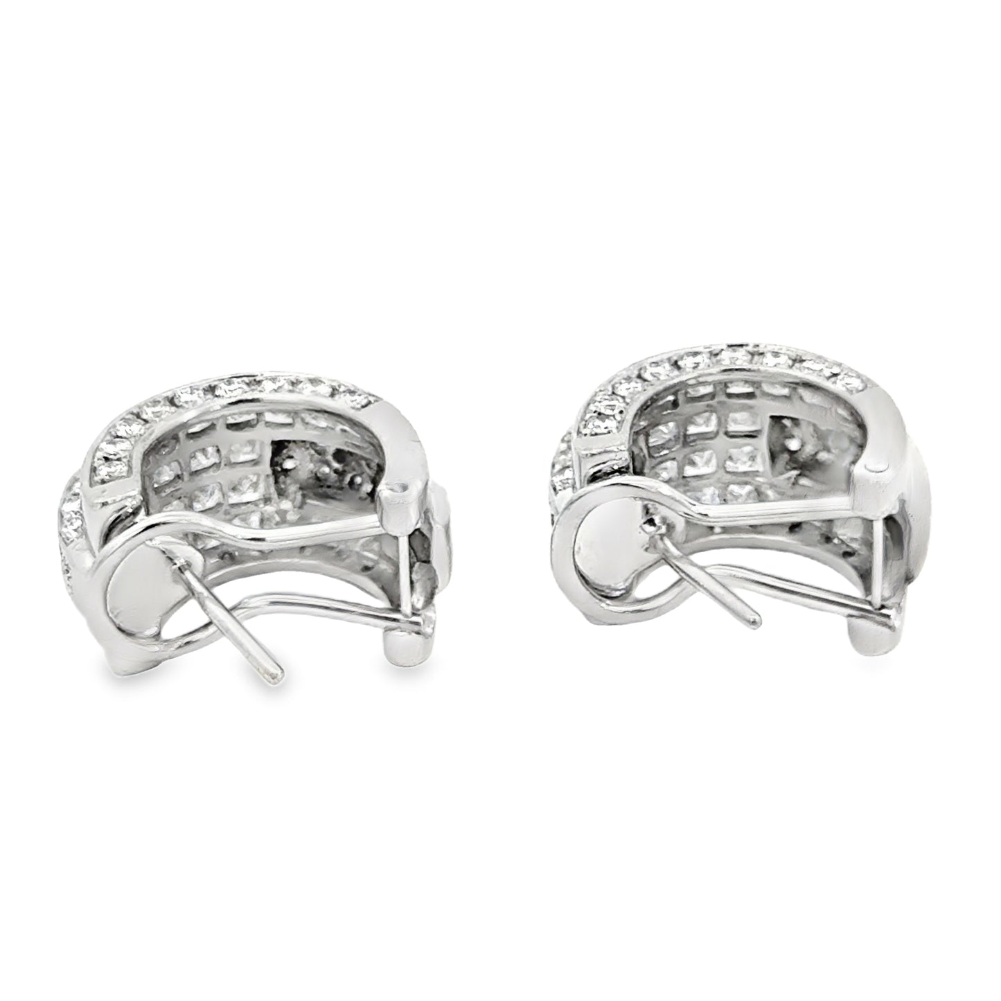 Luxury 18K White Gold Diamond Hoop Earrings – Approx. 6.60 Carats