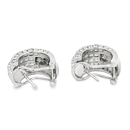 Luxury 18K White Gold Diamond Hoop Earrings – Approx. 6.60 Carats
