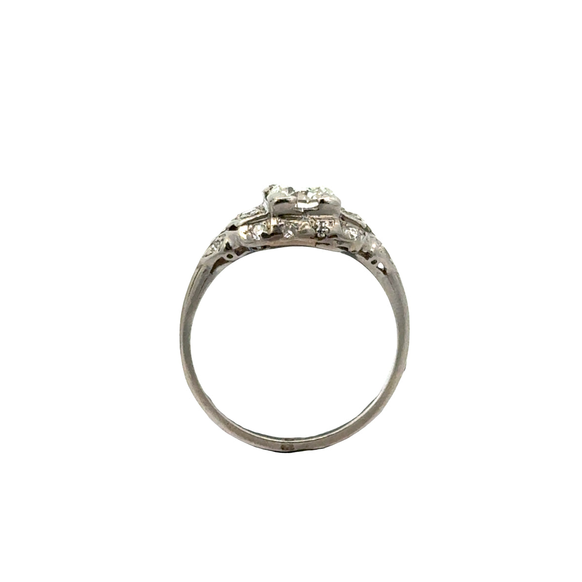 Antique Platinum Diamond Engagement Ring – Art Deco Era
