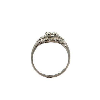 Antique Platinum Diamond Engagement Ring – Art Deco Era