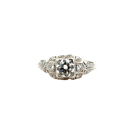 Antique Platinum Diamond Engagement Ring – Art Deco Era