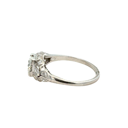 Antique Platinum Diamond Engagement Ring – Art Deco Era