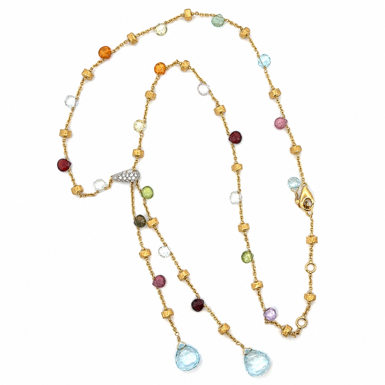 Marco Bicego 18K Yellow Gold Multi-Gemstone & Diamond Necklace