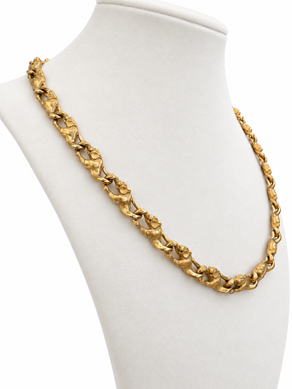 Carrera y Carrera 18K Yellow Gold Panther Link Necklace