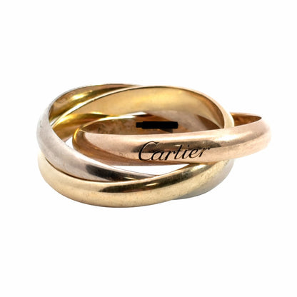Estate Cartier Trinity 18K Tri-Color Band Ring