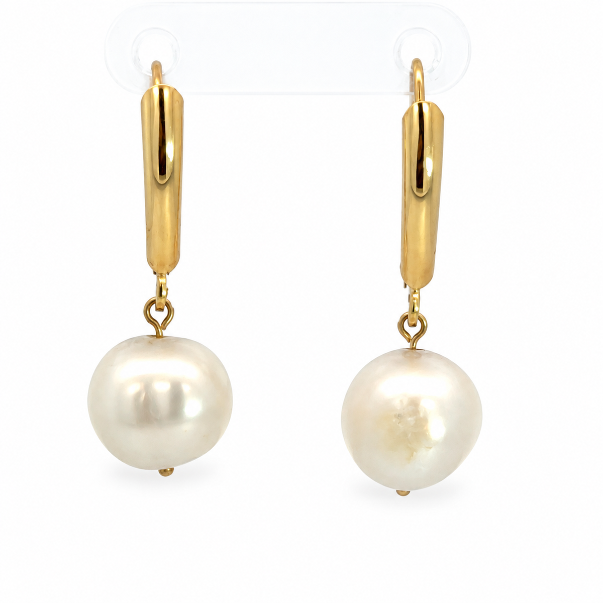 14K Yellow Gold Freshwater Pearl Drop Earrings