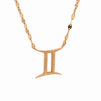 Lana Jewelry 14K Rose Gold Diamond Gemini Necklace