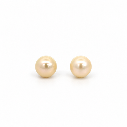 14K Yellow Gold 6mm Pearl Stud Earrings