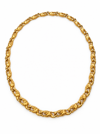 Carrera y Carrera 18K Yellow Gold Panther Link Necklace