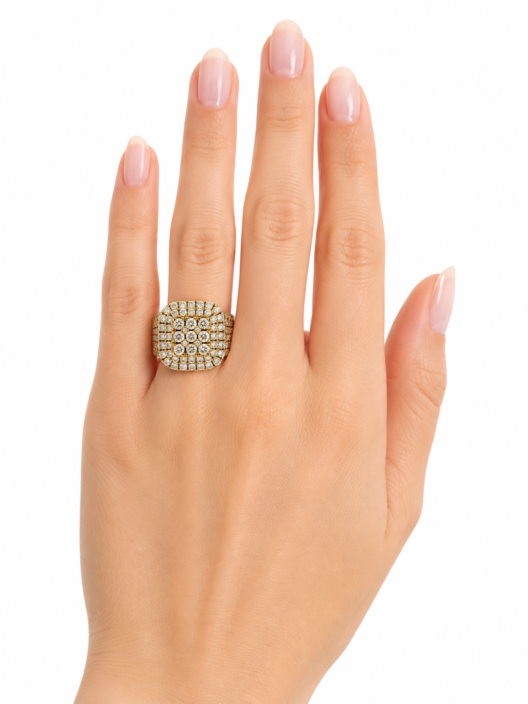 14K Yellow Gold ICEBOX Diamond Statement Ring