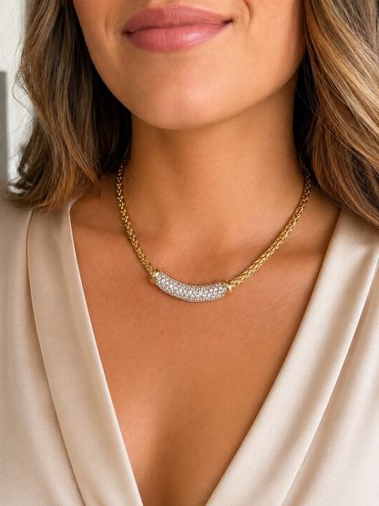 Roberto Coin 18K Two-Tone Diamond Necklace | 4.00 CTW Diamonds | 16.5”