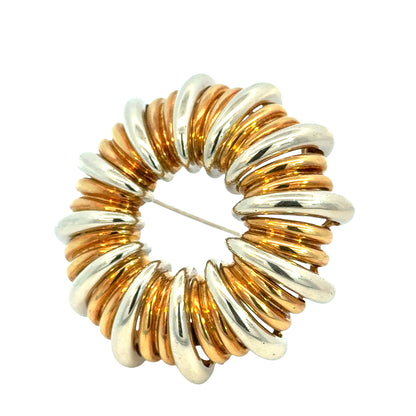 Tiffany & Co. Vintage 18K Gold Domed Circle Brooch – Italian Craftsmanship
